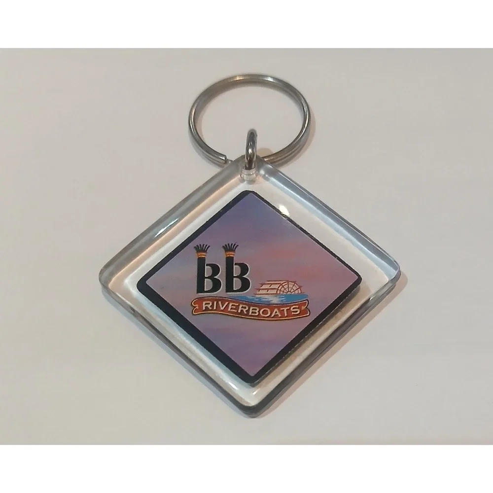 Vintage BB‎ Front Riverboat Keychain Keyring